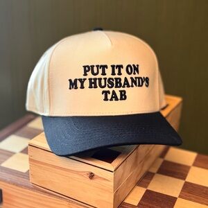 Tan and Black Men's Cap